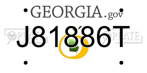 J81886T Georgia License Plate