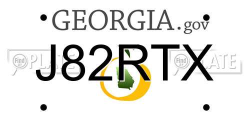 J82RTX Georgia License Plate