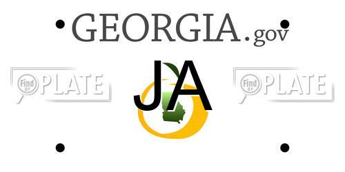 JA Georgia License Plate