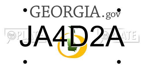 JA4D2A Georgia License Plate