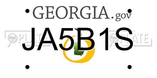 JA5B1S Georgia License Plate