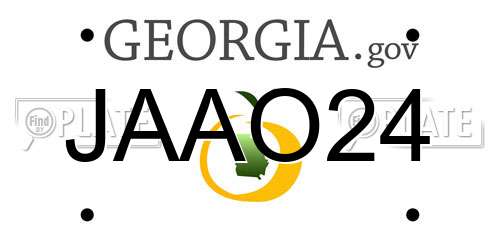 JAAO24 Georgia License Plate