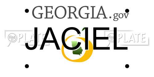 JACIEL Georgia License Plate