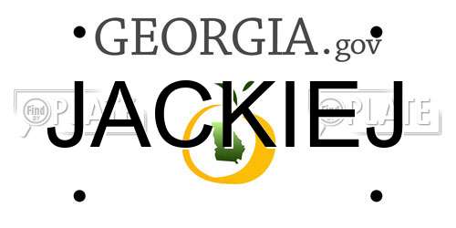 JACKIEJ Georgia License Plate