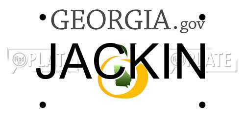 JACKIN Georgia License Plate
