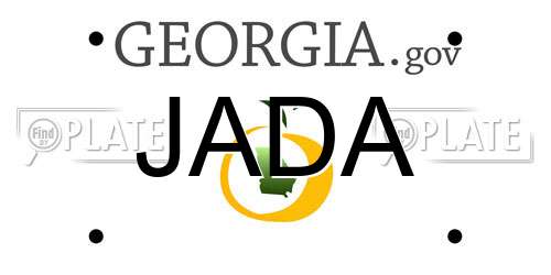 JADA Georgia License Plate