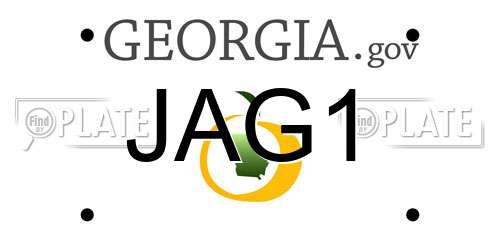 JAG1 Georgia License Plate