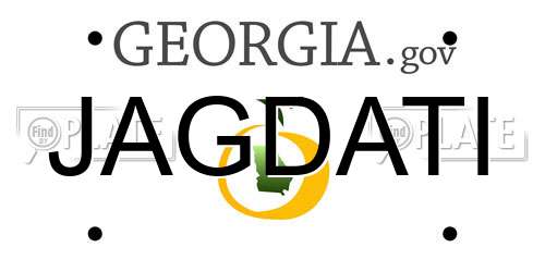 JAGDATI Georgia License Plate