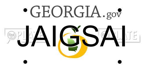 JAIGSAI Georgia License Plate