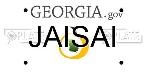 JAISAI Georgia License Plate