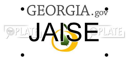 JAISE Georgia License Plate