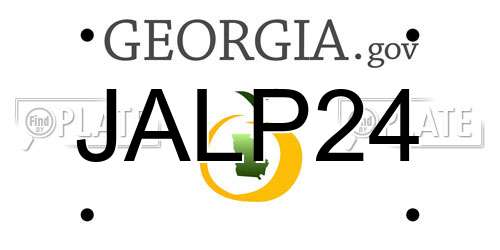 JALP24 Georgia License Plate