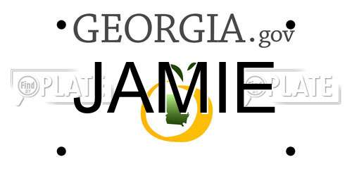 JAMIE Georgia License Plate
