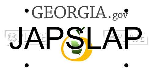 JAPSLAP Georgia License Plate