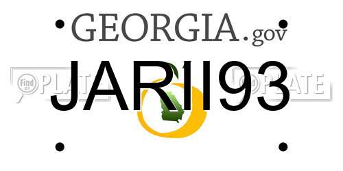 JARII93 Georgia License Plate