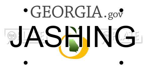 JASHING Georgia License Plate