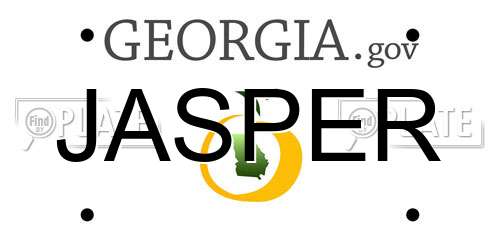 JASPER Georgia License Plate
