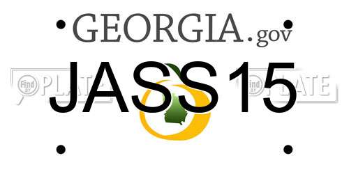 JASS15 Georgia License Plate