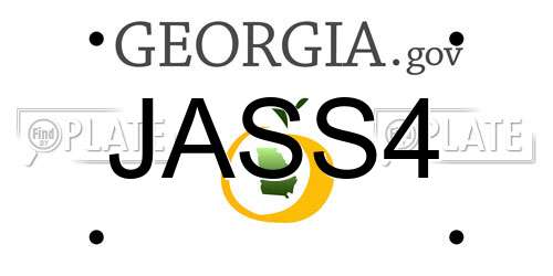 JASS4 Georgia License Plate