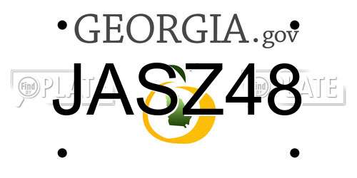 JASZ48 Georgia License Plate