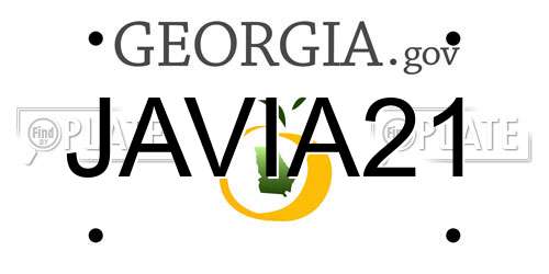 JAVIA21 Georgia License Plate