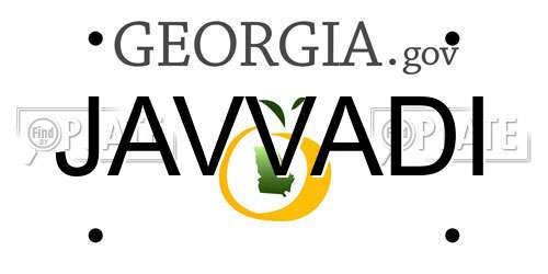 JAVVADI Georgia License Plate