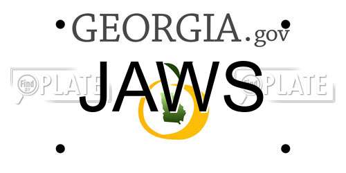 JAWS Georgia License Plate