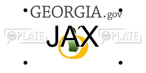 JAX Georgia License Plate