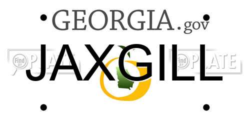 JAXGILL Georgia License Plate