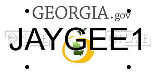 JAYGEE1 Georgia License Plate