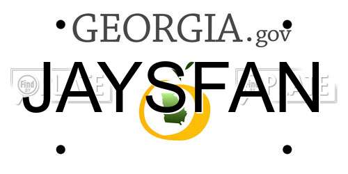 JAYSFAN Georgia License Plate