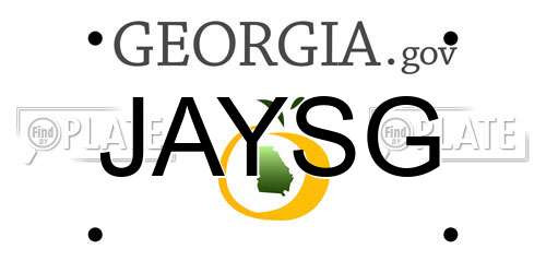 JAYSG Georgia License Plate