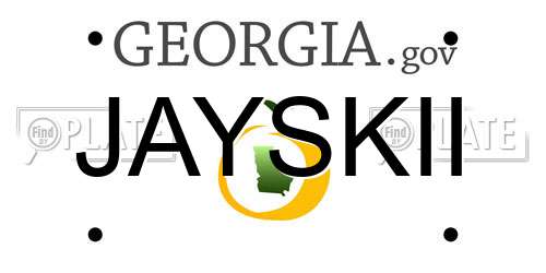 JAYSKII Georgia License Plate
