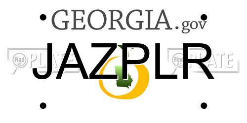 JAZPLR Georgia License Plate