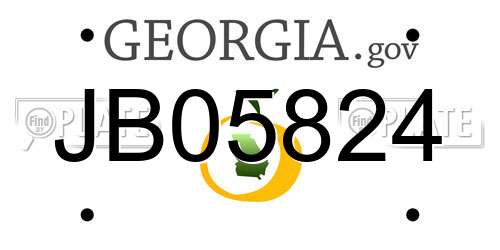 JB05824 Georgia License Plate