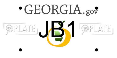 JB1 Georgia License Plate