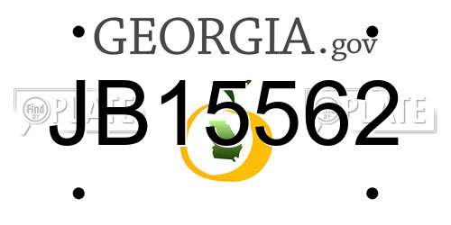 JB15562 Georgia License Plate
