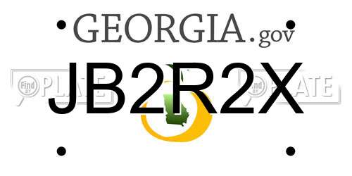 JB2R2X Georgia License Plate