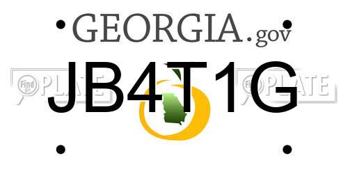 JB4T1G Georgia License Plate