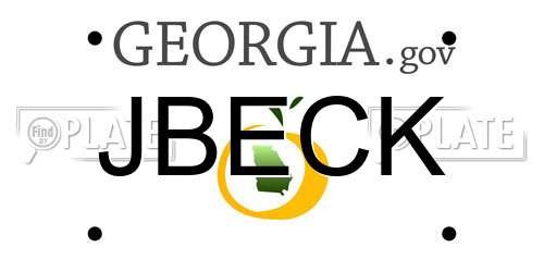 JBECK Georgia License Plate