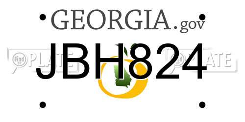 JBH824 Georgia License Plate