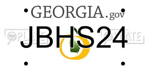 JBHS24 Georgia License Plate