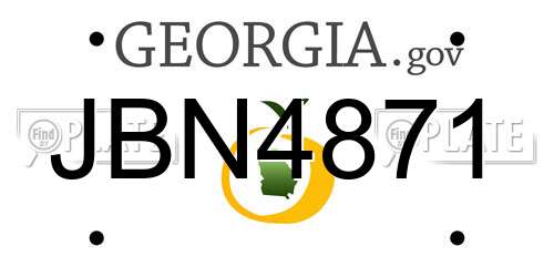 JBN4871 Georgia License Plate