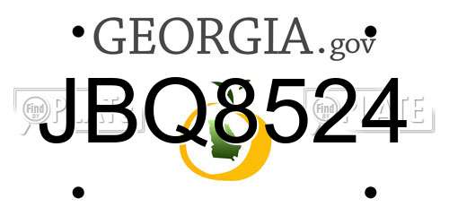 JBQ8524 Georgia License Plate