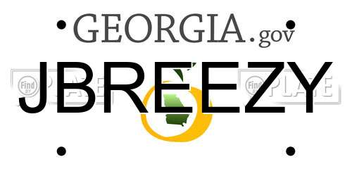 JBREEZY Georgia License Plate