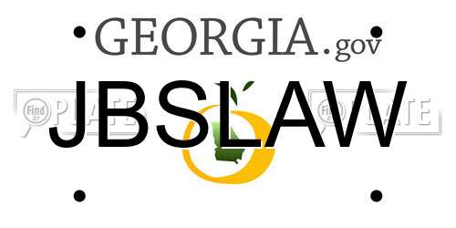 JBSLAW Georgia License Plate
