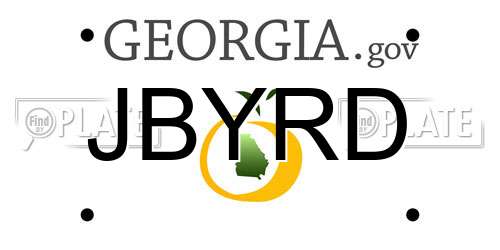JBYRD Georgia License Plate