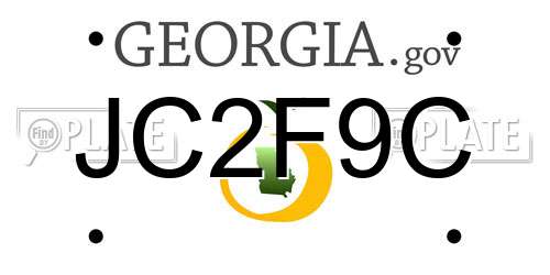 JC2F9C Georgia License Plate