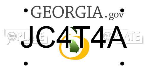 JC4T4A Georgia License Plate