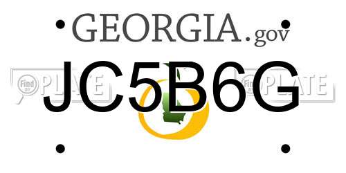 JC5B6G Georgia License Plate